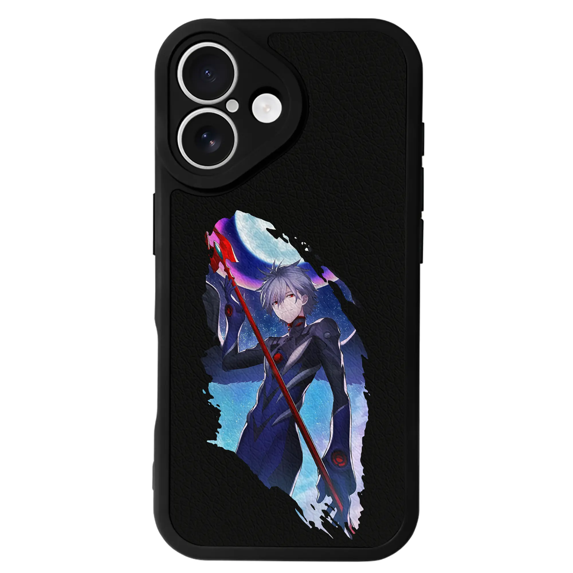 エヴァンゲリオン グッズ,渚カヲル - IPhone 16シリーズ対応 ・ シリコンスマホケース ・ レザー調 ・ 高精度フィット ・ 耐衝撃 ・ ワイヤレス充電対応 ・ 精密カット